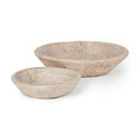 Nikita Set of 2 Large Light-Wash Reclaimed Wood Bowls - Default Title