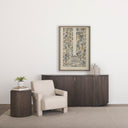 Terra 72L x 18W x 32H Dark Brown Wood Fluted Sideboard - Default Title