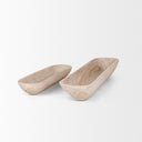 Athena Set of 2 Extra Large Light-Wash Reclaimed Wood Trays - Default Title
