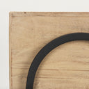 Jadine Set of 2 Beige Wood w Black Metal Arch Frames - Default Title