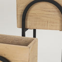Jadine Set of 2 Beige Wood w Black Metal Arch Frames - Default Title