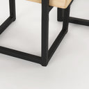 Jadine Set of 2 Beige Wood w Black Metal Arch Frames - Default Title