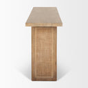 Grier 65 Light Brown Solid Wood w Cane Console Table - Default Title