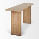 Grier 65 Light Brown Solid Wood w Cane Console Table - Default Title