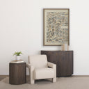 Terra Fluted Dark Brown 2-Door Accent Cabinet - Default Title