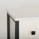 Savannah White Fir Veneer w Gray Metal 6-Drawer Sideboard - Default Title
