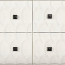 Savannah White Fir Veneer w Gray Metal 6-Drawer Sideboard - Default Title