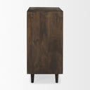 Tucker Dark Brown Wood w Carved Arch Pattern 2 Door Cabinet - Default Title