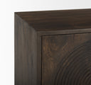 Tucker Dark Brown Wood w Carved Arch Pattern 2 Door Cabinet - Default Title