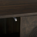 Tucker Dark Brown Wood w Carved Arch Pattern 2 Door Cabinet - Default Title