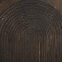 Tucker Dark Brown Wood w Carved Arch Pattern 2 Door Cabinet - Default Title