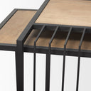 Miles Black Metal w Light Wood Nesting EndSide Table - Default Title