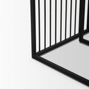 Miles Black Metal w Light Wood Nesting EndSide Table - Default Title