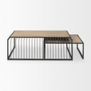 Miles Black Metal w Light Wood Nesting Coffee Table - Default Title