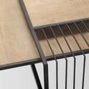 Miles Black Metal w Light Wood Nesting Coffee Table - Default Title