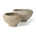 Sonu Set of 2 Gray Paper Mache Half-Pot Bowls - Default Title