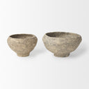 Sonu Set of 2 Gray Paper Mache Half-Pot Bowls - Default Title