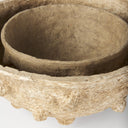 Sonam Set of 2 Beige Paper Mache Spiked Bowls - Default Title