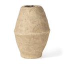 Rundal Small Beige Paper Mache Vase - Default Title