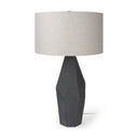 Piven Black w Gray Wash Textured Ceramic Table Lamp - Default Title