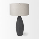 Piven Black w Gray Wash Textured Ceramic Table Lamp - Default Title
