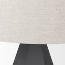 Piven Black w Gray Wash Textured Ceramic Table Lamp - Default Title