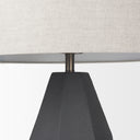 Piven Black w Gray Wash Textured Ceramic Table Lamp - Default Title