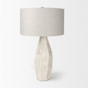 Piven White wAntiqued Wash Textured Ceramic Table Lamp - Default Title