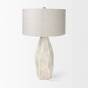 Piven White wAntiqued Wash Textured Ceramic Table Lamp - Default Title