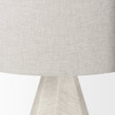 Piven White wAntiqued Wash Textured Ceramic Table Lamp - Default Title