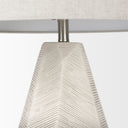 Piven White wAntiqued Wash Textured Ceramic Table Lamp - Default Title