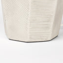 Piven White wAntiqued Wash Textured Ceramic Table Lamp - Default Title