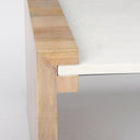 Athens 480L x 280W x 160H Light Brown Wood and White Marble Coffee Table - Default Title