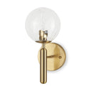Britton Gold Metal w Clear Glass Globe 1-Light Wall Sconce - Default Title