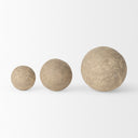 Sunita Set of 3 Gray Paper Mache Orbs - Default Title