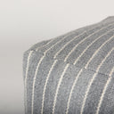 Kensie Large Blue Striped Pouf - Default Title