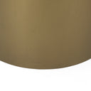 Eclipse Antique Brass Metal Drum Base w Dark Brown Wood Top EndSide Table - Default Title