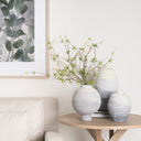 Blume 10H Off-White w Gray Textured Vase - Default Title