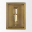 Cairn Brushed Gold Metal w Glass 1-Light Wall Sconce - Default Title