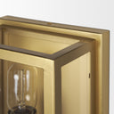 Cairn Brushed Gold Metal w Glass 1-Light Wall Sconce - Default Title
