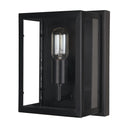 Cairn Matte Black Metal w Glass 1-Light Wall Sconce - Default Title