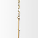 Edie Brushed Gold Metal w Frosted Glass Globe 1-Light Pendant - Default Title