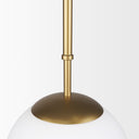Edie Brushed Gold Metal w Frosted Glass Globe 1-Light Pendant - Default Title