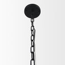 Edie Matte Black Metal w Frosted Glass Globe 1-Light Pendant - Default Title