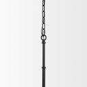 Edie Matte Black Metal w Frosted Glass Globe 1-Light Pendant - Default Title
