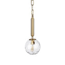 Britton Gold Metal w Clear Glass Globe 1-Light Pendant Light - Default Title