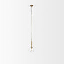 Britton Gold Metal w Clear Glass Globe 1-Light Pendant Light - Default Title