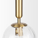 Britton Gold Metal w Clear Glass Globe 1-Light Pendant Light - Default Title