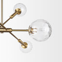 Britton Gold Metal w Clear Glass Globes 6-Light Chandelier - Default Title