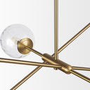 Britton Gold Metal w Clear Glass Globes 6-Light Chandelier - Default Title